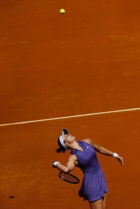 Mandatory Credit: Photo by Ella Ling Shutterstock (12915013h) Bianca Andreescu of Canada in action Mutua Madrid Open, Tennis, La Caja Magica, Madrid, Spain - 01 May 2022 Mutua Madrid Open, Tennis, La Caja Magica, Madrid, Spain - 01 May 2022  Copyright: xEllaxLing Shutterstockx 12915013h