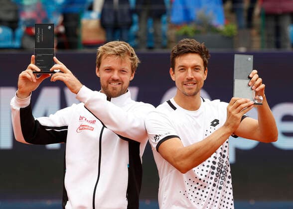 Kevin Krawietz and Andreas Mies, Mens Doubles, Presentation Ceremony Tennis BMW Open 2022 ATP MTTC Iphitos Munich Germany 1 May 2022 Copyright: xJuergenxHasenkopfx