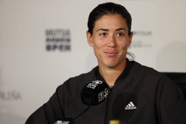 May 1, 2022, MADRID, MADRID, SPAIN: Garbine Muguruza of Spain attends her press conference, PK, Pressekonferenz during the Mutua Madrid Open 2022 celebrated at La Caja Magica on May 01, 2022, in Madrid, Spain. MADRID SPAIN - ZUMAa181 20220501_zaa_a181_078 Copyright: xOscarxJ.xBarrosox