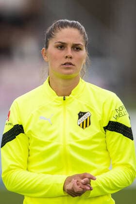 220501 Häckens Mille Gejl Jensen during the football match in the Damallsvenskan between Vittsjö and Häcken on 1 May 2022 in Vittsjö,  Copyright: AVDOxBILKANOVIC BB220501AB080