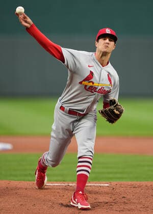 May 03, 2022: St. Louis Cardinals starting pitcher Dakota Hudson (43) delivers a pitch in the first inning at Kauffman Stadium Kansas City, Missouri. The Kansas City Royals defeated the St. Louis Cardinals 7-1. CSM. Kansas City United States - ZUMAc04_ 20220503_zaf_c04_057 Copyright: xJonxRobichaudx