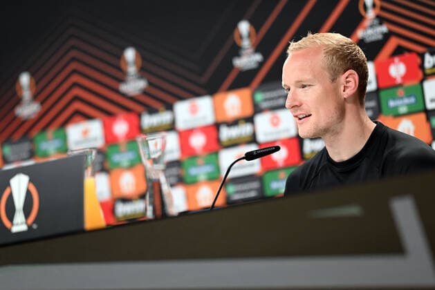 04 05 2022, xjhx, football UEFA Europa League, Eintracht Frankfurt training and press conference emspor, v l Sebastian Rode Eintracht Frankfurt DFL DFB REGULATIONS PROHIBIT ANY USE OF PHOTOGRAPHS as IMAGE SEQUENCES and or QUASI VIDEO Frankfurt am Main