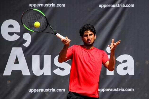 TENNIS - ATP, Tennis Herren DANUBE Upper Austria Open MAUTHAUSEN,AUSTRIA,04.MAY.22 - TENNIS - ATP Challenger Tour, DANUBE Upper Austria Open. Image shows Altug Celikbilek (TUR).  GEPAxpictures xMaticxKlansek