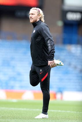 RB Leipzig Training 04 05 2022 Glasgow, 04 05 2022, Ibrox Stadium, Football, UEFA Europa League, Matchday 1, Training RB Leipzig before the semifinal , RB Leipzig vs Rangers FC Glasgow , Pictured Emil Forsberg 10, RB Leipzig , UEFA regulations prohibit any use of photographs as image sequences and or quasi video