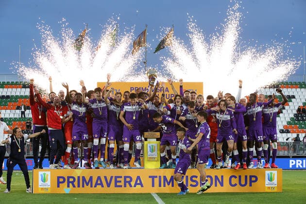 Photo Paola Garbuio LaPresse May 04, 2022 Venezia, Italy soccer A.C.F.Fiorentina vs Atalanta B.C. - TimVision Cup Final under19 2021 2022 - Penzo stadium. In the pic : fiorentina celebration  Copyright: xPaolaxGarbuio LaPressex