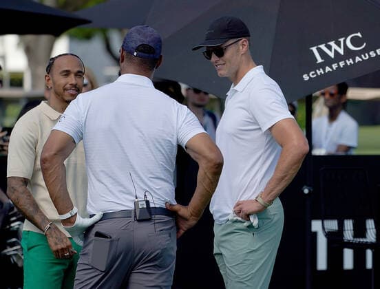 Formula 1, GP Miami, Lewis Hamilton and Tom Brady playing golf