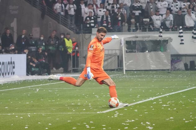 Goalkeeper Kevin Trapp Eintracht Frankfurt Frankfurt 05 05 2022 Eintracht Frankfurt vs West Ham United, UEFA Europa League, semi-final second leg