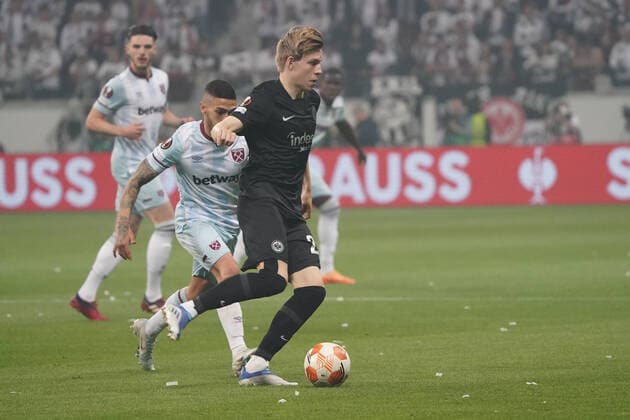 Jens Petter Hauge Eintracht Frankfurt Frankfurt 05 05 2022 Eintracht Frankfurt vs West Ham United, UEFA Europa League, semi-final second leg