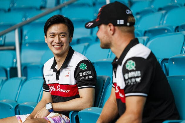 ZHOU Guanyu (chi), Alfa Romeo F1 Team ORLEN C42, portrait during the Formula 1 Crypto.com Miami Grand Prix 2022, 5th round of the 2022 FIA Formula One World Championship, WM, Weltmeisterschaft on the Miami International Autodrome, from May 6 to 8, 2022 in Miami Gardens, Florida, United States of America - F1 - MIAMI GRAND PRIX 2022 DPPI Panoramic  00122013__DEL8395.JPG_