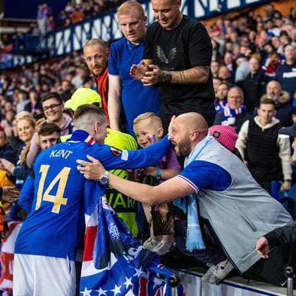 Mandatory Credit: Photo by Kirk O Rourke Rangers FC Shutterstock (12926021dt) Rangers v RB Leipzig, UEFA Europa League, Semi Final, Second Leg, Football, Ibrox Stadium, Glasgow, UK - 05 May 2022 EDITORIAL USE ONLY No use with unauthorised audio, video, data, fixture lists, club league logos or live services. Online in-match use limited to 120 images, no video emulation. No use in betting, games or single club league player publications. Rangers v RB Leipzig, UEFA Europa League, Semi Final, Second Leg, Football, Ibrox Stadium, Glasgow, UK - 05 May 2022 EDITORIAL USE ONLY No use with unauthorised audio, video, data, fixture lists, club league logos or live services. Online in-match use limited to 120 images, no video emulation. No use in betting, games or single club league player publications. Copyright: xKirkxO Rourke RangersxFC Shutterstockx 12926021dt