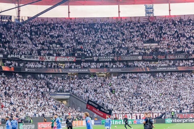 UEFA Europa League, Eintracht Frankfurt vs West Ham United, Deutsche Bank Park, Frankfurt, 05 05 2022 Eintracht fans in the northwest curve, Eintracht Frankfurt vs West Ham United, Frankfurt, Deutsche Bank Park, 5 5 2022 Copyright: xBEAUTIFULxSPORTS Gawlikx