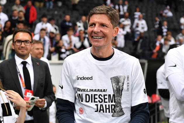Soccer Europa League semi-final Eintracht Frankfurt West Ham United on 05 05 2022 at Deutsche Bank Park in Frankfurt Oliver Glasner coach head coach Frankfurt xHDx