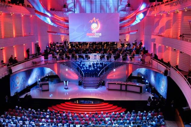 FINAL DRAW FOR EURO 08 Draw of the group matches for the European Football Championship 2008 on Sunday 02 12 07 at the Culture and Convention Center KKL in Lucerne Performance of the Vienna Boys Choir before the actual draw Lucerne Switzerland Suisse Svizzera Switzerland  Copyright: Ex-PressxMarkusxFortex MFO20071202_11