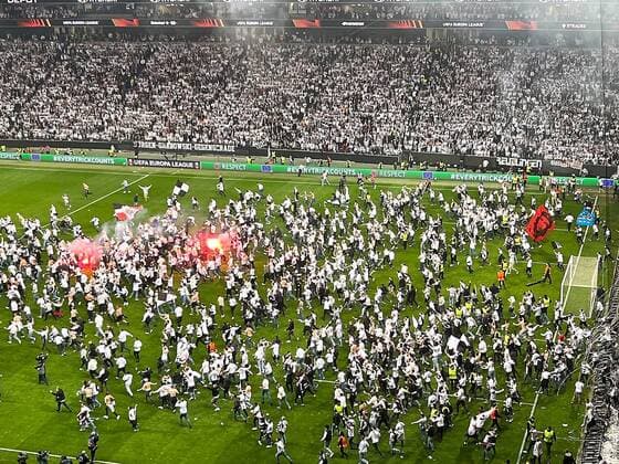05 05 2022Frankfurt am Main, Deutsche Bank Park Football, UEFA Europa League semifinal Eintracht Frankfurt West Ham United emspor, DFL regulations prohibit any use of photographs as image sequences and or quasi video