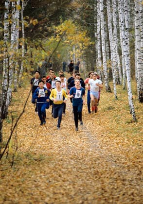 Students of Novosibirsk State University 6732830 15.09.1983 Students of the Novosibirsk State University during a trail race. Viktor Chernov Novosibirsk Russia  Copyright: xViktorxChernovx