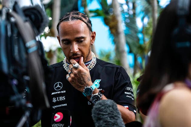 44 Lewis Hamilton GBR, Mercedes AMG Petronas F1 Team , F1 Grand Prix of Miami at Miami International Autodrome on May 6, 2022 in Miami, United States of America Photo by HOCH ZWEI Miami United States of America