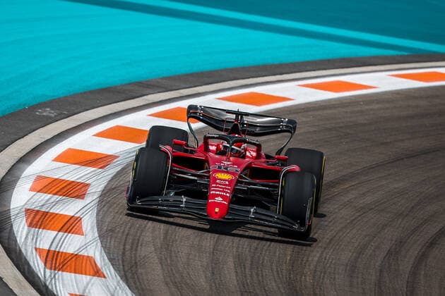 16 LECLERC Charles (mco), Scuderia Ferrari F1-75, action during the Formula 1 Crypto.com Miami Grand Prix 2022, 5th round of the 2022 FIA Formula One World Championship, WM, Weltmeisterschaft on the Miami International Autodrome, from May 6 to 8, 2022 in Miami Gardens, Florida, United States of America - F1 - MIAMI GRAND PRIX 2022 DPPI Panoramic  GOOD6998