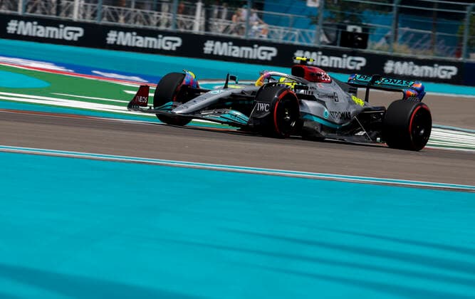 44 Lewis Hamilton GBR, Mercedes AMG Petronas F1 Team , F1 Grand Prix of Miami at Miami International Autodrome on May 6, 2022 in Miami, United States of America Photo by HOCH ZWEI Miami United States of America