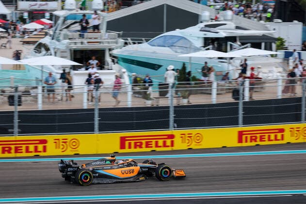 03 RICCIARDO Daniel (aus), McLaren F1 Team MCL36, action during the Formula 1 Crypto.com Miami Grand Prix 2022, 5th round of the 2022 FIA Formula One World Championship, WM, Weltmeisterschaft on the Miami International Autodrome, from May 6 to 8, 2022 in Miami Gardens, Florida, United States of America - F1 - MIAMI GRAND PRIX 2022 DPPI Panoramic  20220506_G00D6439