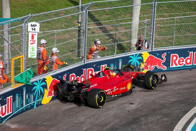55 Carlos Sainz ESP, Scuderia Ferrari , F1 Grand Prix of Miami at Miami International Autodrome on May 6, 2022 in Miami, United States of America Photo by HOCH ZWEI Miami United States of America