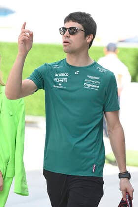 MIAMI GARDENS, FL - MAY 07: Aramco Cognizant Aston Martin driver Lance Stroll arrives in the paddock prior to a practice session for the Formula 1 CRYPTO.COM Miami Grand Prix on May 7, 2022 at Miami International Autodrome in Miami Gardens, FL. (Photo by Doug Murray Icon Sportswire)(Photo by Doug Murray Icon Sportswire) AUTO: MAY 07 F1 Crypto.com Miami Grand Prix Icon76220220507007