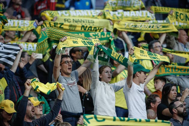 Les supporters du FC Nantes FOOTBALL : Finale de la Coupe de France - OGC Nice vs FC Nantes - 07 05 2022 AurelienMorissard Panoramic 