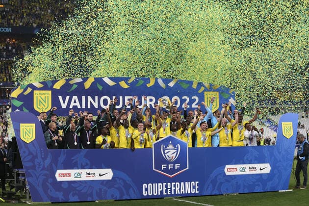 Joie des joueurs de Nantes - Remise de Coupe FOOTBALL : Nice Vs Nantes - Coupe de France - Finale - 07 05 2022 MichaelBaucher Panoramic 