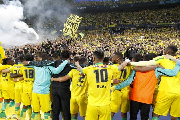 Joie des joueurs de Nantes FOOTBALL : Nice Vs Nantes - Coupe de France - Finale - 07 05 2022 MichaelBaucher Panoramic 