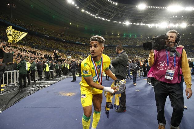 Joie des joueurs de Nantes - Ludovic Blas (Nantes) FOOTBALL : Nice Vs Nantes - Coupe de France - Finale - 07 05 2022 MichaelBaucher Panoramic 
