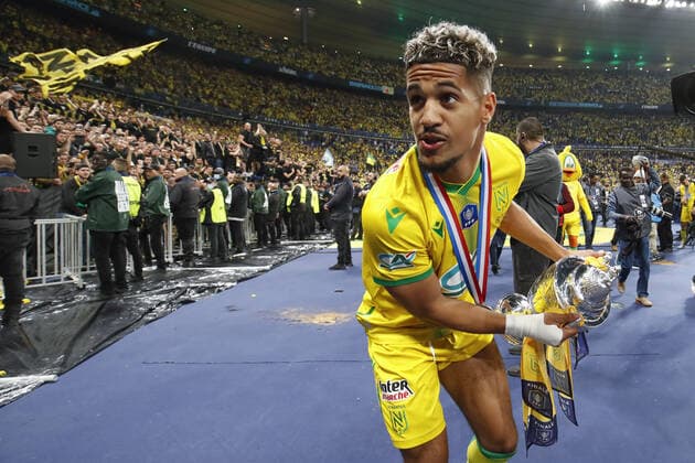 Sport Bilder des Tages Joie des joueurs du FC Nantes - Ludovic Blas (Nantes) FOOTBALL : Nice Vs Nantes - Coupe de France - Finale - 07 05 2022 MichaelBaucher Panoramic 