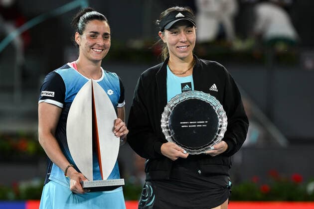 2022 ATP WTA Madrid Open Ons Jabeur TUN and Jessica Pegula USA