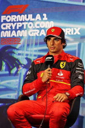 55 Carlos Sainz ESP, Scuderia Ferrari , F1 Grand Prix of Miami at Miami International Autodrome on May 7, 2022 in Miami, United States of America Photo by DPPI via HOCH ZWEI Miami United States of America