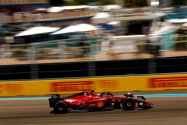 55 Carlos Sainz ESP, Scuderia Ferrari , F1 Grand Prix of Miami at Miami International Autodrome on May 7, 2022 in Miami, United States of America Photo by HOCH ZWEI Miami United States of America