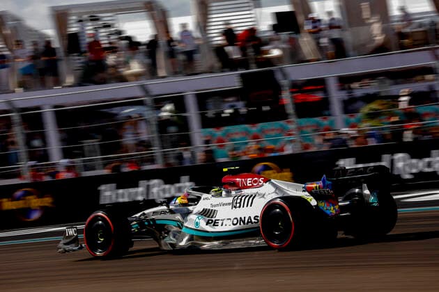 44 Lewis Hamilton GBR, Mercedes AMG Petronas F1 Team , F1 Grand Prix of Miami at Miami International Autodrome on May 7, 2022 in Miami, United States of America Photo by HOCH ZWEI Miami United States of America