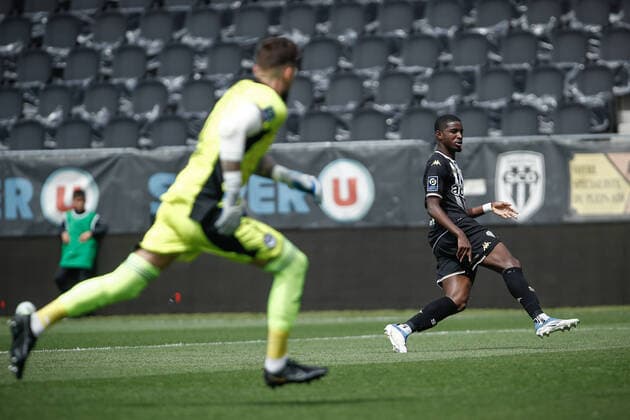 But de Mohamed-Ali Cho (Angers SCO) FOOTBALL : Angers SCO vs Bordeaux - Ligue 1 Uberteat - 08 05 2022 AurelienMorissard Panoramic 