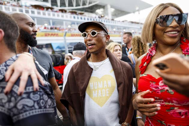 Pharrell Williams, Serena Williams, F1 Grand Prix of Miami at Miami International Autodrome on May 8, 2022 in Miami, United States of America Photo by HOCH ZWEI Miami United States of America