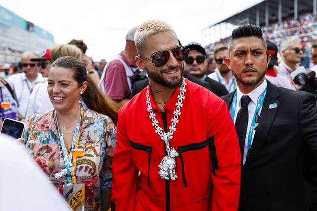 Maluma during the Formula 1 Crypto.com Miami Grand Prix 2022, 5th round of the 2022 FIA Formula One World Championship, WM, Weltmeisterschaft on the Miami International Autodrome, from May 6 to 8, 2022 in Miami Gardens, Florida, United States of America - F1 - MIAMI GRAND PRIX 2022 - RACE DPPI Panoramic  00122014__DEL0785.JPG_