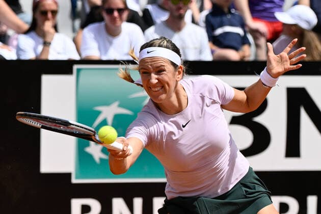 Mandatory Credit: Photo by Fabrizio Corradetti LiveMedia Shutterstock (12932021av) Victoria Azarenka (BLR) Tennis Internationals Internazionali BNL d Italia, Foro Italico, Rome, Italy - 09 May 2022 Tennis Internationals Internazionali BNL d Italia, Foro Italico, Rome, Italy - 09 May 2022  Copyright: xFabrizioxCorradetti LiveMedia Shutterstockx 12932021av