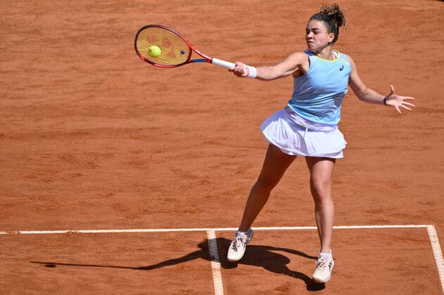 May 10, 2022, Rome, Italy: Jasmine Paolini (ITA) during the first round against of the WTA, Tennis Damen Master 1000 Internazionali BNL D Italia tournament at Foro Italico on May 10, 2022. Tennis Internationals - Internazionali BNL d Italia 2022, Rome, Italy  - ZUMAl164 20220510_zsa_l164_024 Copyright: xFabrizioxCorradettix