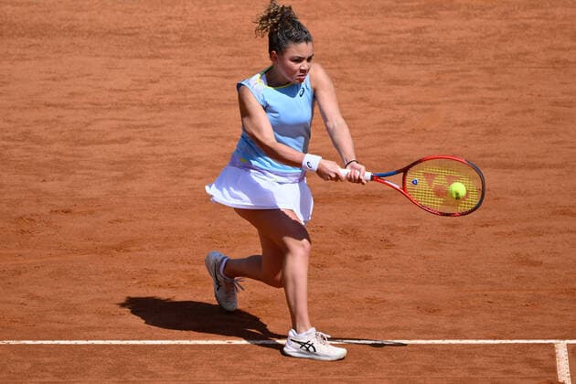 May 10, 2022, Rome, Italy: Jasmine Paolini (ITA) during the first round against Nil Teichmann (SUI) of the WTA, Tennis Damen Master 1000 Internazionali BNL D Italia tournament at Foro Italico on May 10, 2022. Tennis Internationals - Internazionali BNL d Italia 2022, Rome, Italy  - ZUMAl164 20220510_zsa_l164_026 Copyright: xFabrizioxCorradettix