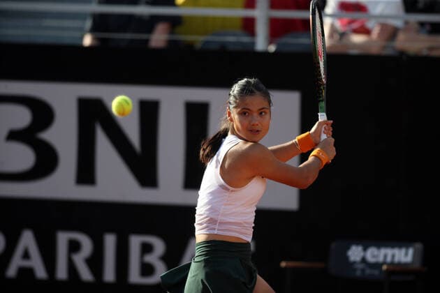 ROME, ITALY - 10.05.2022: E.RADUCANU (GBR) play game against B.ANDREESCU (CANADA) during their single women round match in the Internazionali BNL D Italia at Foro Italico in Rome, Italy on May 10, 2022.  Copyright: xMarcoxIacobuccix xipa-agency.netx xMarcoxIacobuccix 0