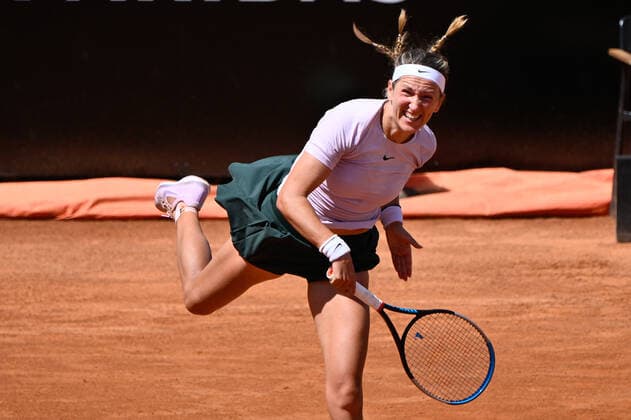 Sport Bilder des Tages May 12, 2022, Rome, Italy: Victoria Azarenka (BLR) during the first round against Iga Swiatek (POL) of the WTA, Tennis Damen Master 1000 Internazionali BNL D Italia tournament at Foro Italico on May 12, 2022. Tennis Internationals - Internazionali BNL d Italia, Rome, Italy  - ZUMAl164 20220512_zsa_l164_035 Copyright: xFabrizioxCorradettix