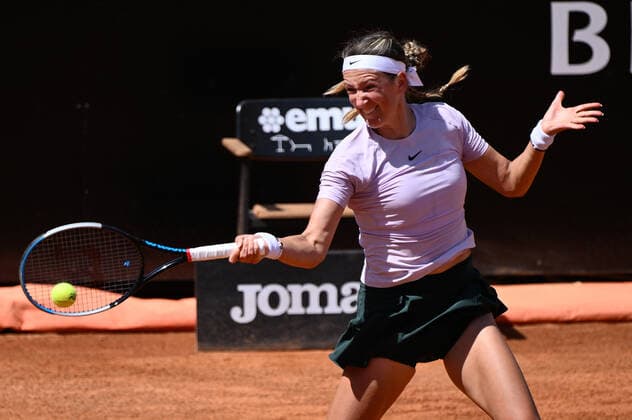 May 12, 2022, Rome, Italy: Victoria Azarenka (BLR) during the first round against Iga Swiatek (POL) of the WTA, Tennis Damen Master 1000 Internazionali BNL D Italia tournament at Foro Italico on May 12, 2022. Tennis Internationals - Internazionali BNL d Italia, Rome, Italy  - ZUMAl164 20220512_zsa_l164_044 Copyright: xFabrizioxCorradettix