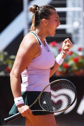 12th May 2022; Foro Italico, Rome, Italy: ATP, Tennis Herren Rome Italian Open tennis tournament; Aryna Sabalenka (Belarus) during her 2-0 win over Pegula of USA  ActionPlus12389264 AllShotLive