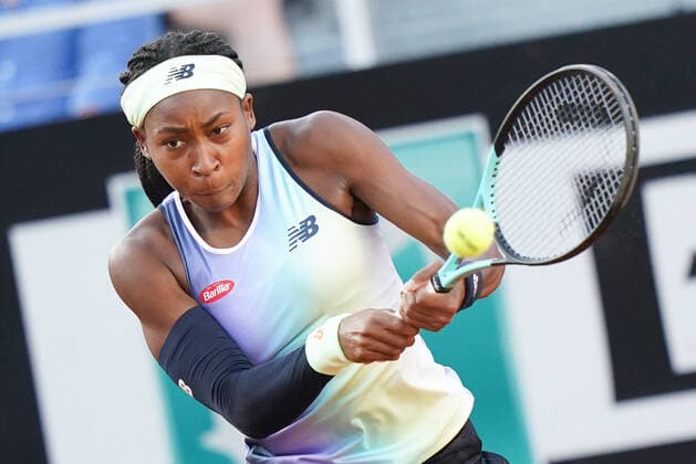 Internazionali BNL D Italia 2022 - Day Five Coco Gauff in action during the Internazionali BNL D Italia 2022 match between Maria Sakkari and Coco Gauff - Day Five on May 12, 2022 at Foro Italico in Rome, Italy. Rome Roma Italy  Copyright: xGiuseppexMaffiax originalFilename:maffia-internaz220512_npP4x.jpg