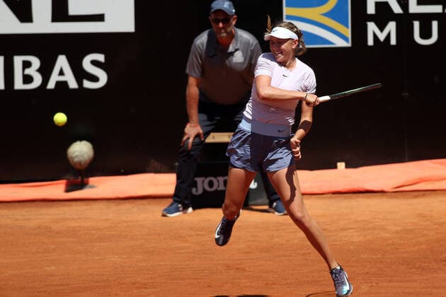 ROME, ITALY - 13.05.2022: A.SABALENKA (BLR) play game against A.ANISMOVA (USA) during their single women round match in the Internazionali BNL D Italia at Foro Italico in Rome, Italy on May 13, 2022.  Copyright: xMarcoxIacobuccix xipa-agency.netx xMarcoxIacobuccix 0