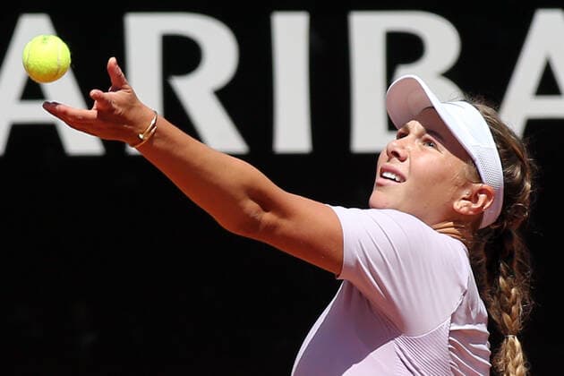 ROME, ITALY - 13.05.2022: A.SABALENKA (BLR) play game against A.ANISMOVA (USA) during their single women round match in the Internazionali BNL D Italia at Foro Italico in Rome, Italy on May 13, 2022.  Copyright: xMarcoxIacobuccix xipa-agency.netx xMarcoxIacobuccix 0