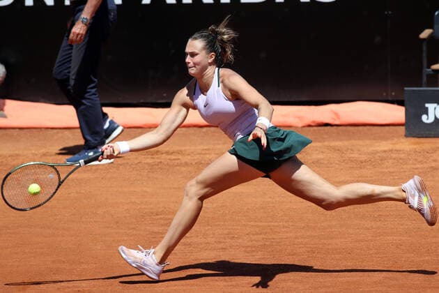 ROME, ITALY - 13.05.2022: A.SABALENKA (BLR) play game against A.ANISMOVA (USA) during their single women round match in the Internazionali BNL D Italia at Foro Italico in Rome, Italy on May 13, 2022.  Copyright: xMarcoxIacobuccix xipa-agency.netx xMarcoxIacobuccix 0