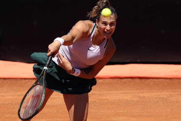 ROME, ITALY - 13.05.2022: A.SABALENKA (BLR) play game against A.ANISMOVA (USA) during their single women round match in the Internazionali BNL D Italia at Foro Italico in Rome, Italy on May 13, 2022.  Copyright: xMarcoxIacobuccix xipa-agency.netx xMarcoxIacobuccix 0