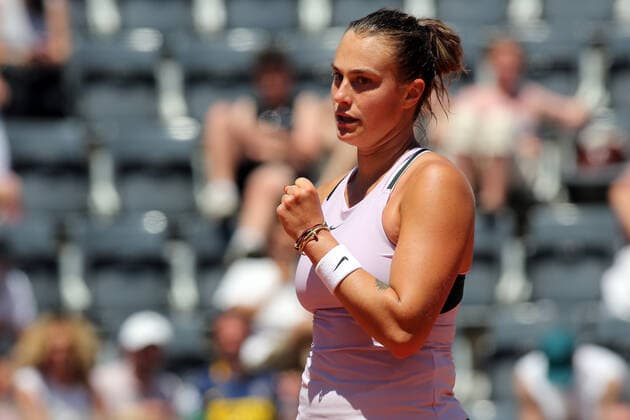 ROME, ITALY - 13.05.2022: A.SABALENKA (BLR) play game against A.ANISMOVA (USA) during their single women round match in the Internazionali BNL D Italia at Foro Italico in Rome, Italy on May 13, 2022.  Copyright: xMarcoxIacobuccix xipa-agency.netx xMarcoxIacobuccix 0